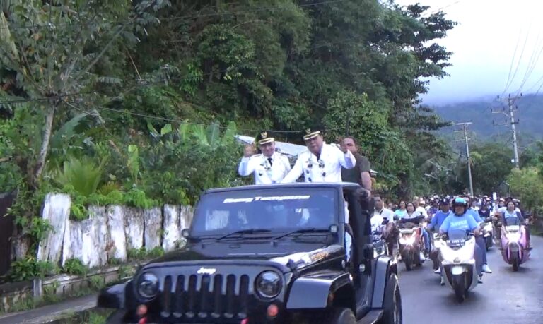Bupati Michael Thungari dan Tendris Bulahari Tiba di Sangihe