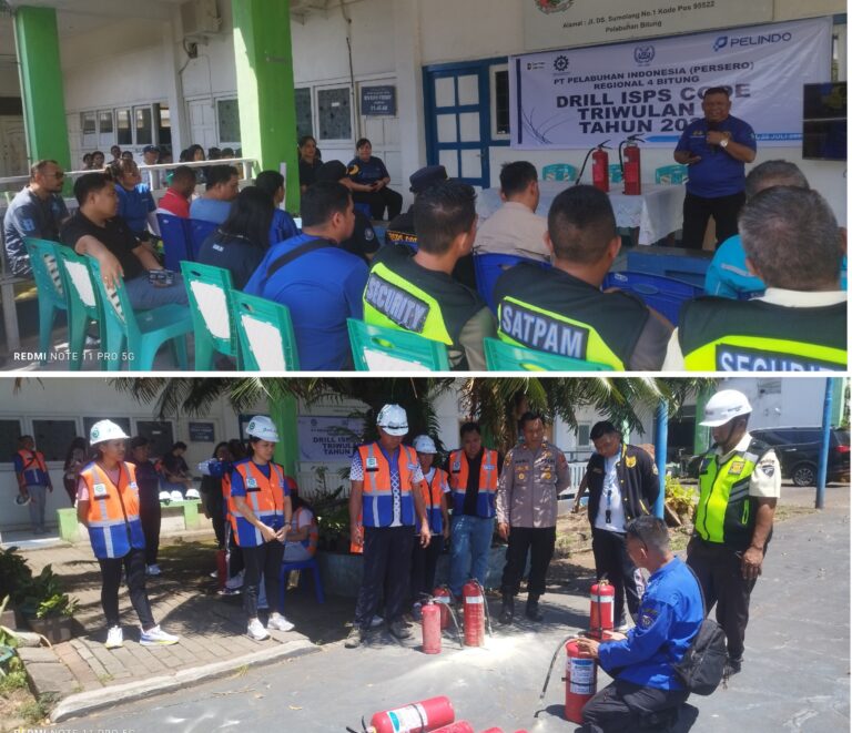 PT Pelindo Bitung Gelar Pelatihan dan Simulasi Pemadam Kebakaran