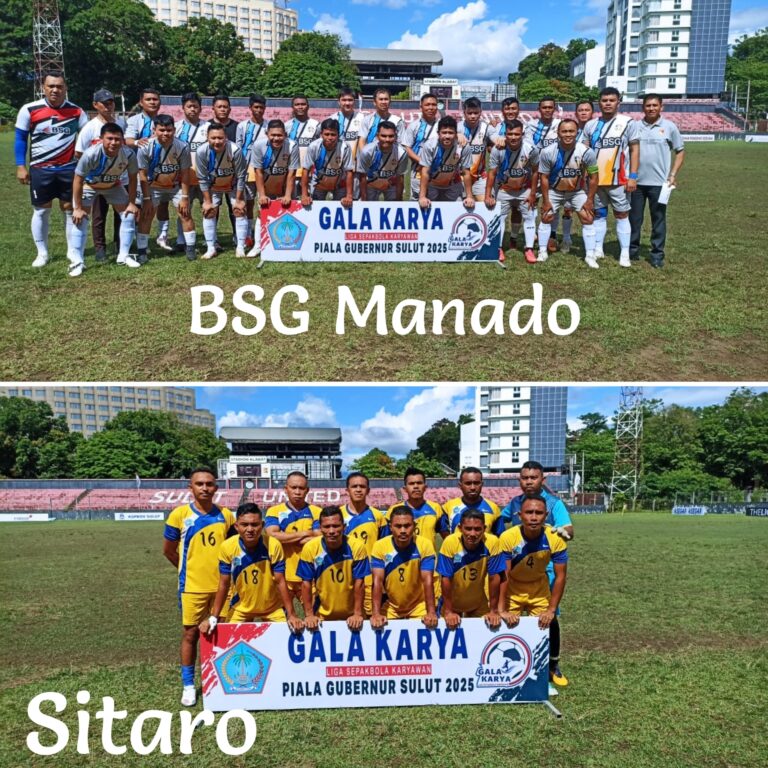 Liga Galakarya Perebutkan Piala Gubernur dan Ketua KONI Sulut Antara BSG vs Sitaro Tampil Sengit, Berakhir Imbang
