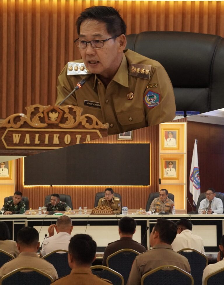 Wali Kota Hengky Honandar Hadiri Rakor Lintas Sektoral Dalam Penanggulangan Bencana Alam di Kota Bitung