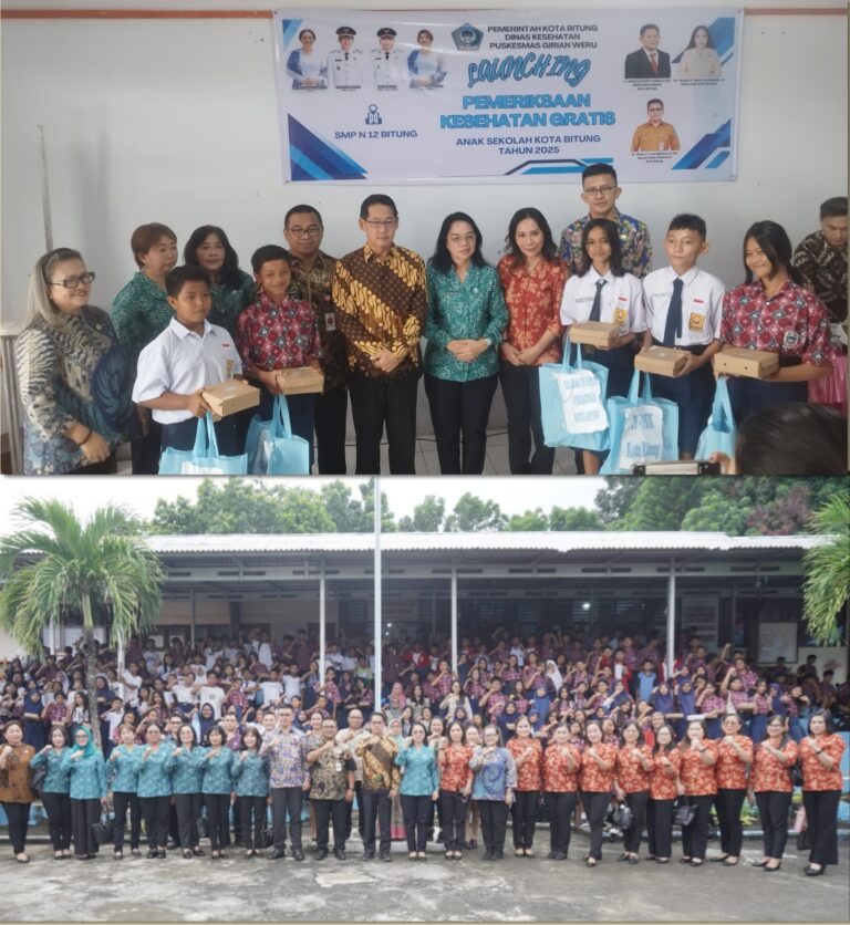 Wali Kota Hengky Honandar Launching Pemeriksaan Kesehatan Gratis Bagi Pelajar di SMP Negeri 12 Bitung