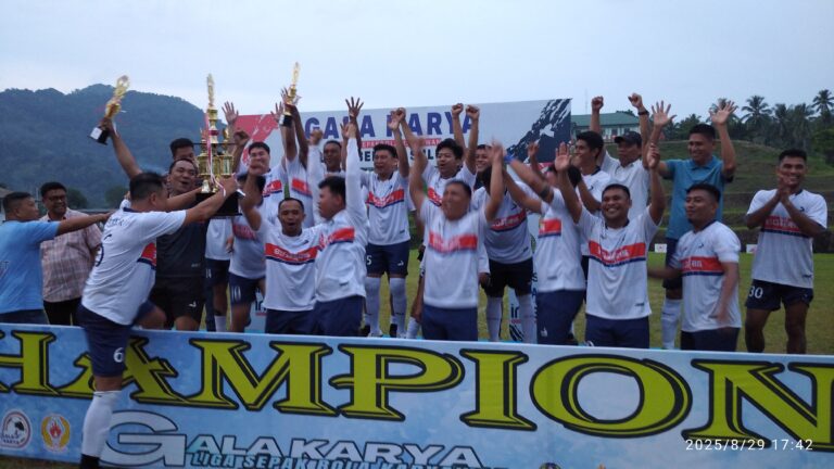 Sukses Taklukan BNI 2:1 di Final, BSG Juara Liga Galakarya Piala Gubernur Sulut 2025