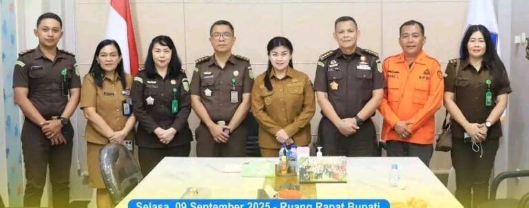 Bupati Sitaro Terimah Audiensi Asisten Tindak Pidana Militer Kejati Sulut