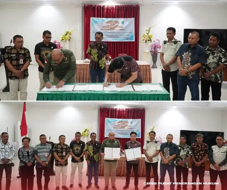 Penandatangan MoU Pemda dan Kejari Sangihe