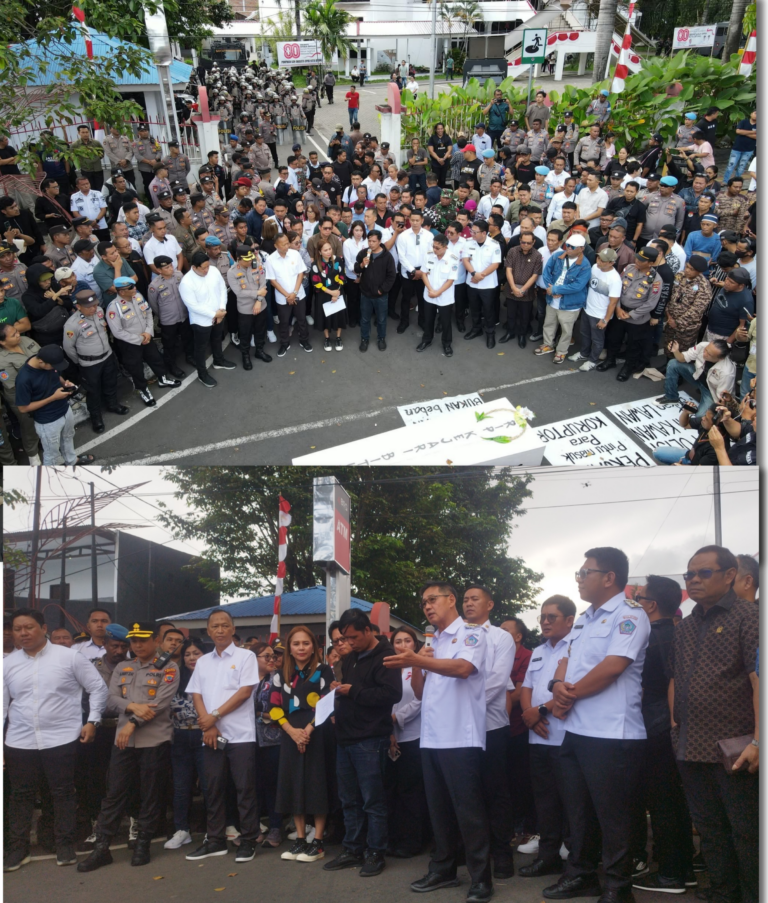 Aksi Damai Aliansi Bitung Bergerak, Mendapat Respon Positif dari Pemkot dan DRPD Kota Bitung.