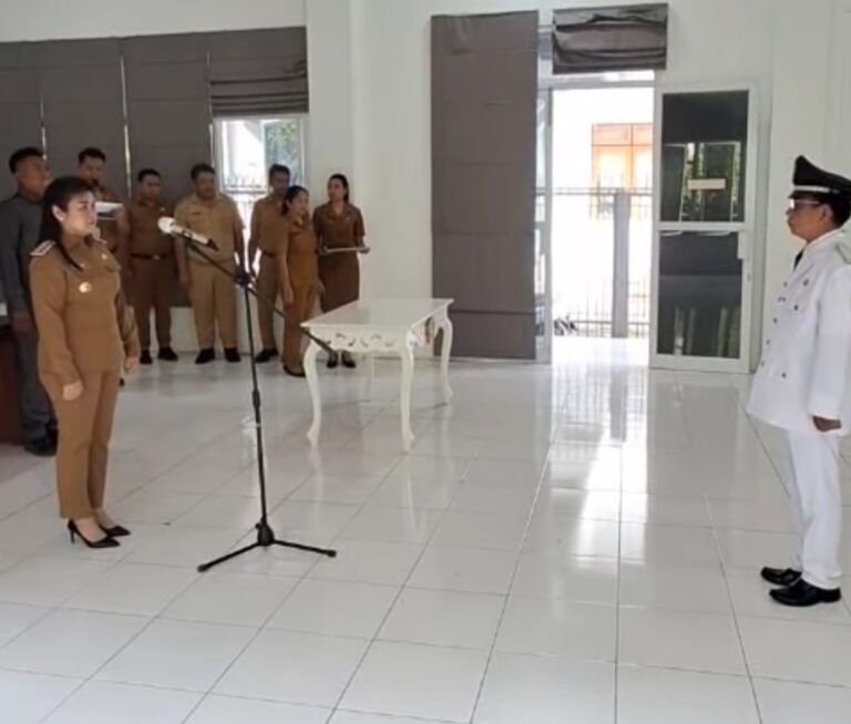 Bupati Sitaro Lantik Penjabat Kapitalau Kampung Binalu