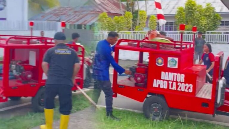 Jamin Keselamatan Warganya, Wali Kota Hengky Honandar Kirim Dua Unit Damtor di Pulau Lembeh