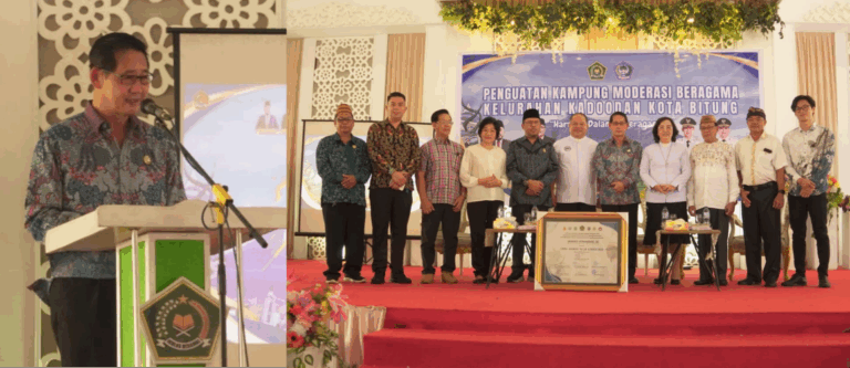 Wali Kota Hengky Honandar Buka Kegiatan Moderasi Beragama, Wujudkan Kehidupan Harmonis di Kota Bitung