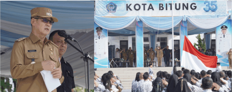 Hengky Honandar Pimpin Upacara Hari Guru Nasional dan HUT ke 80 PGRI Kota Bitung