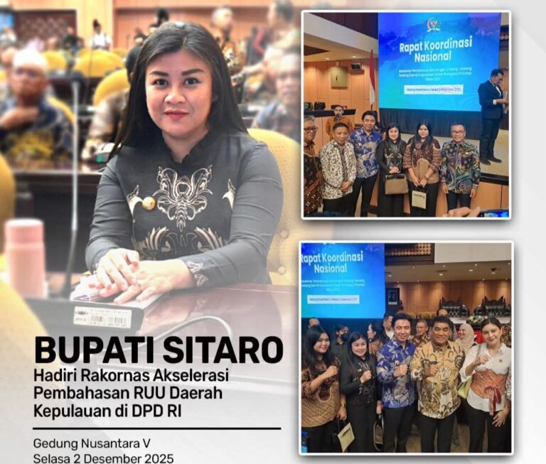 Rakor RUU Kepulauan Bersama Pemerintah Pusat, Bupati Chyntia Kalangit Dorong Keadilan Fiskal untuk Sitaro