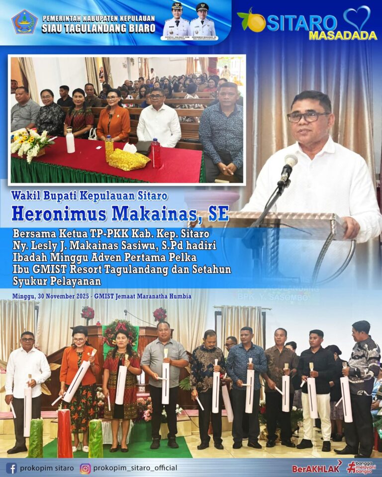 Wakil Bupati Bersama Ketua TP-PKK Sitaro, Hadiri Pelka Ibu GMIST Resort Tagulandang