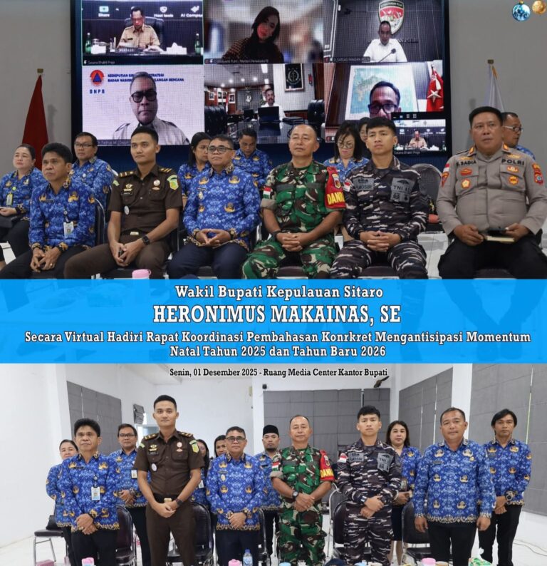 Gelar Rakor Besar Hadapi Nataru, Pemkab Sitaro Siapkan Langkah Antisipatif.