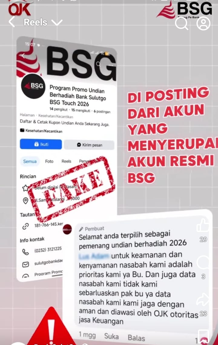 Waspada! Beredar Modus Penipuan Mengatasnamakan Undian BSG di Media Sosial