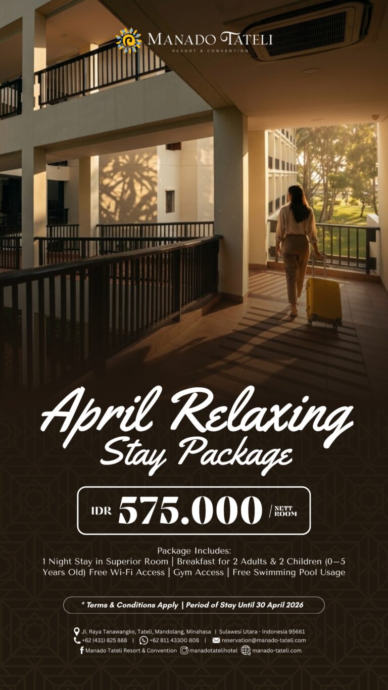 April Penuh Relaksasi, Manado Tateli Resort Hadirkan Promo Staycation Menarik