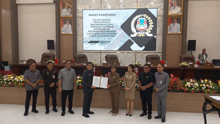 Pansus DPRD Manado Tuntas Bahas LKPJ Wali Kota Tahun 2025, Andrei Angouw Beri Apresiasi: Kolaborasi Fondasi Penting Pembangunan Daerah