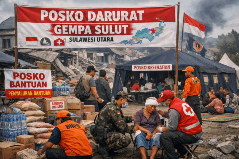 Respon Cepat Pemprov, Aktifkan Posko Darurat, Fokus Penyelamatan Warga Pasca Gempa M 7,6 Guncang Sulut