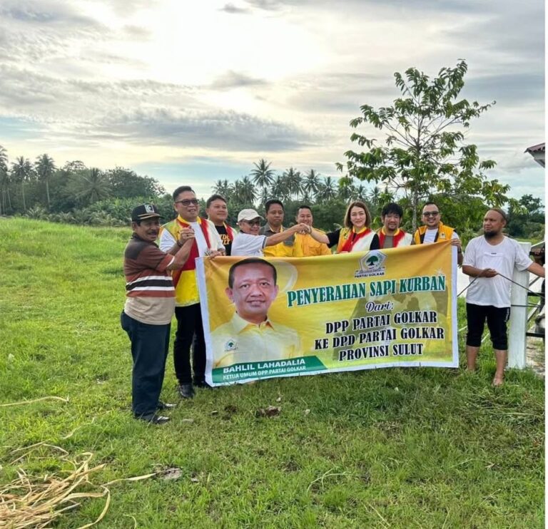 Sambut Hari Raya Idul Adha 1447 Hijriah, MEP Bersama Golkar Sulut Bagikan Sapi Kurban