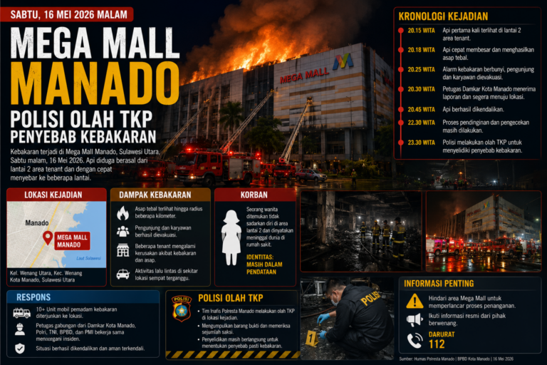 Hari Ini Polisi Olah TKP Ungkap Penyebab Kebakaran Mega Mall, 1 Wanita Cantik Tewas Terjebak, 4 Dirumahsakitkan