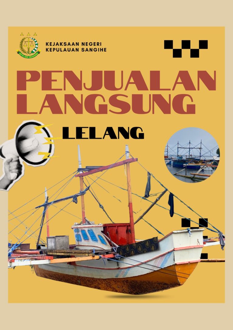 Kejari Sangihe Akan Lakukan Penjualan Langsung 2 Unit Perahu