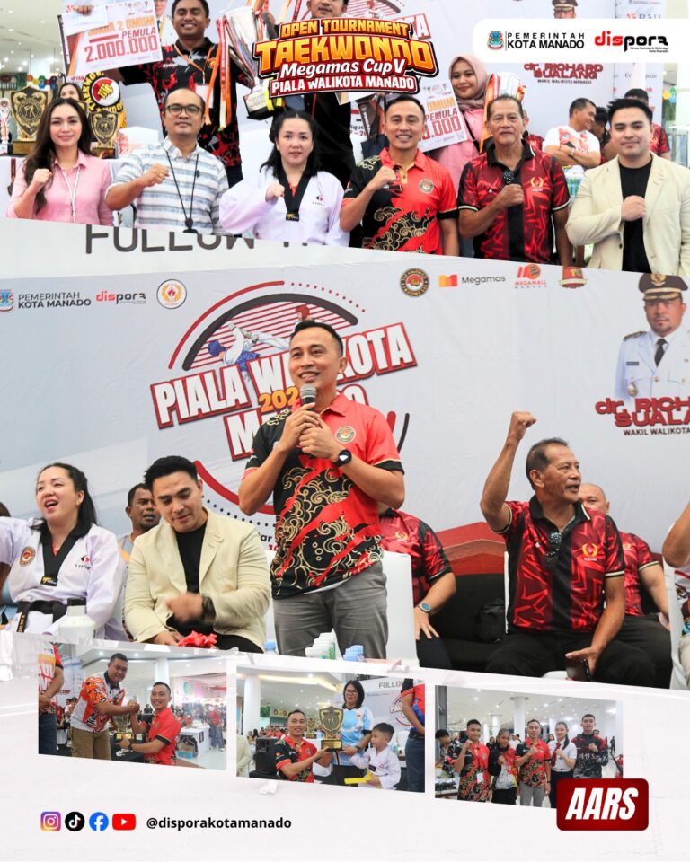 Kadispora Bonyx Tutup Open Tournament Taekwondo Megamas Cup V Piala Wali Kota Manado 2026 : Mari Lahirkan Atlet Berprestasi Menuju Level Nasional dan Internasional