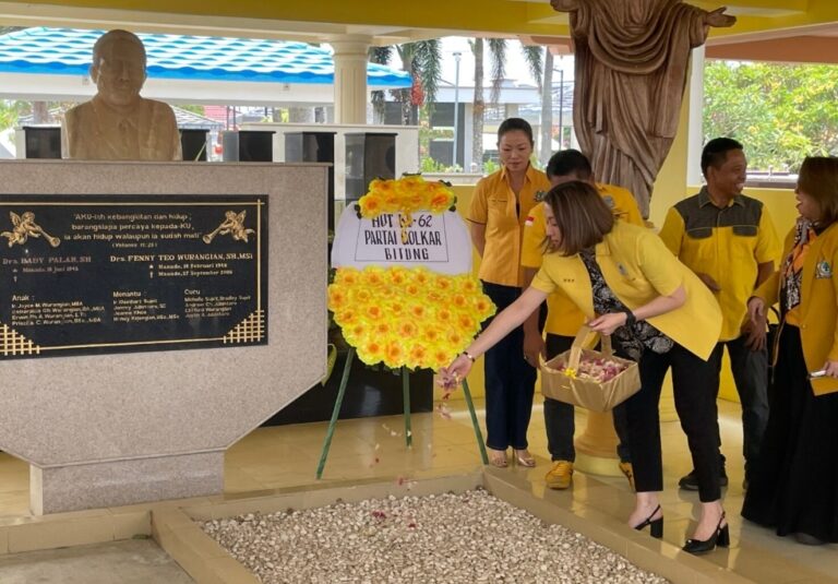 HUT Golkar ke-62,MEP Pimpin Ziarah dan Tabur Bunga ke Makam Tokoh Golkar Sulut